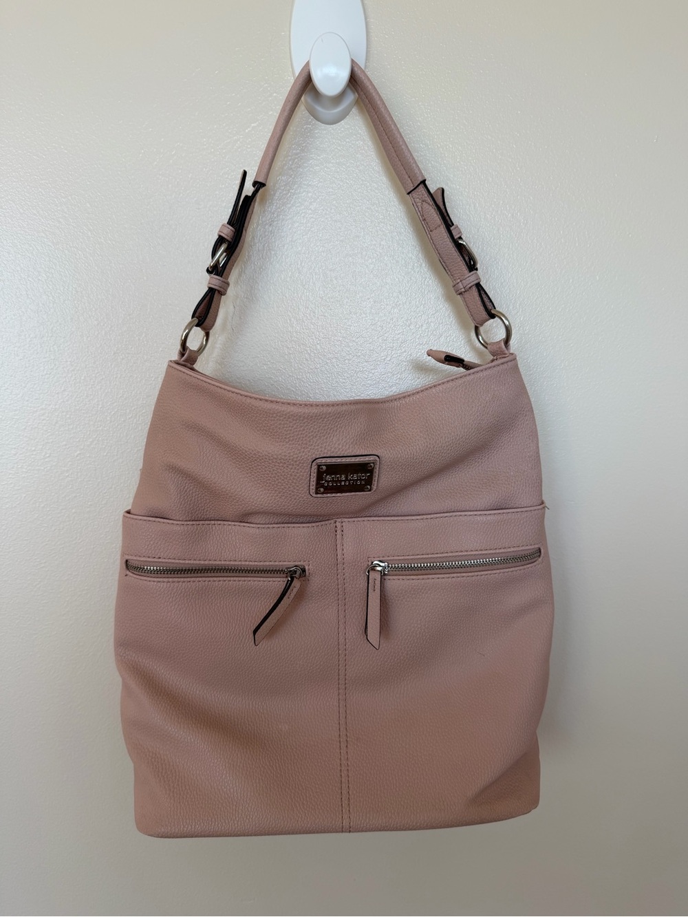 JENNA KATOR Collection Blush Pink Hobo Shoulder Bag Purse